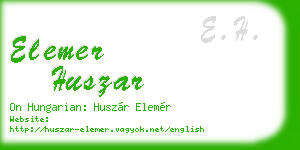 elemer huszar business card